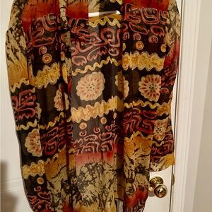 Colorful Sheer Bohemian Blouse